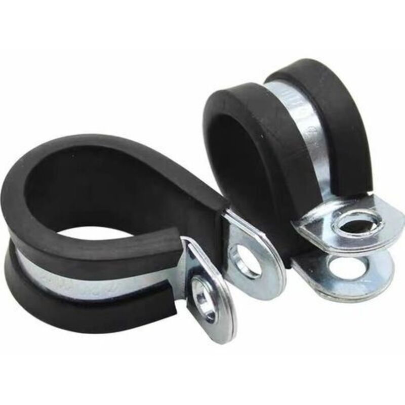 Rohrschellen P-clips Mit Gummieinlage, Auswahl: Ø 50mm / Bandbreite 15mm, 4 Stück