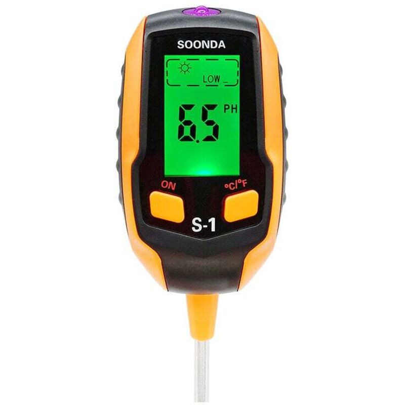 4-in-1 Digitaler Ph-meter – Messung Von Ph-wert, Feuchtigkeit, Licht Und Temperatur – 20,5 Cm Sonde Für Innen- Und Außenbereich