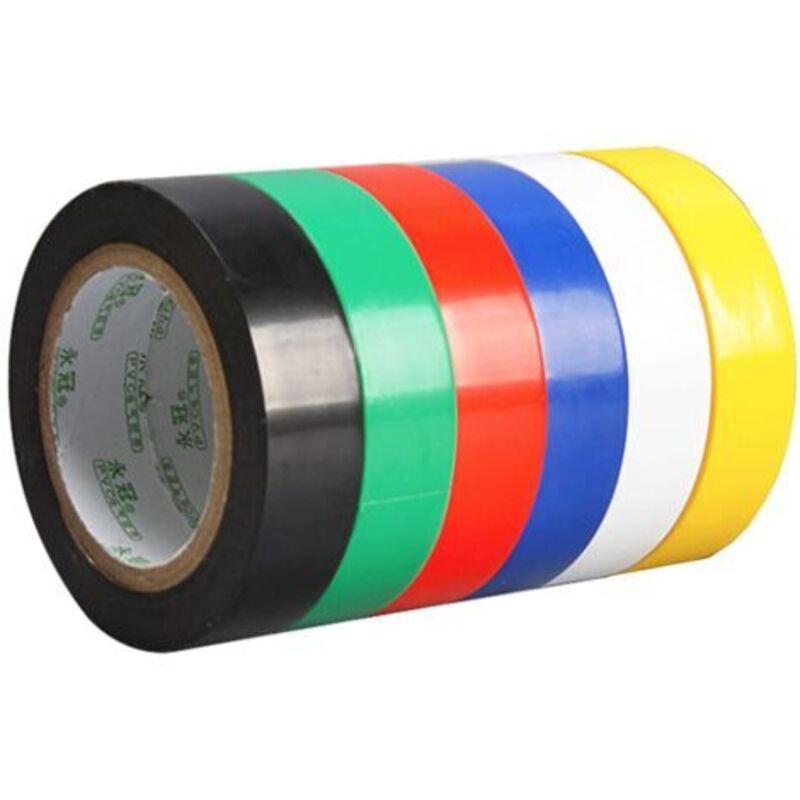 6 Stück Elektrisches Isolierband, Pvc-elektroisolierband, Wasserdichte Pvc-klebebänder Für Die Elektrotechnik, Geeignet Zur Kabelreparatur Zur Vermeidung Von Kabelundichtigkeiten (größe: 1,6 Cm)