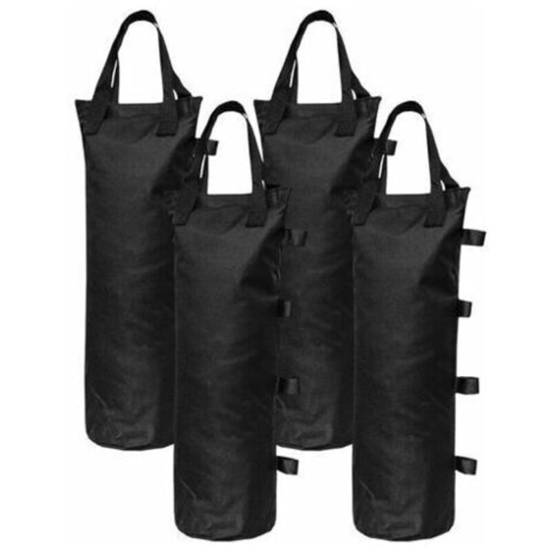 4er-set Sandsäcke, Beinbeschwerer Für Pop-up-zelte, Sonnenschutz-sandsäcke, Beschwerungssäcke, Schwarz