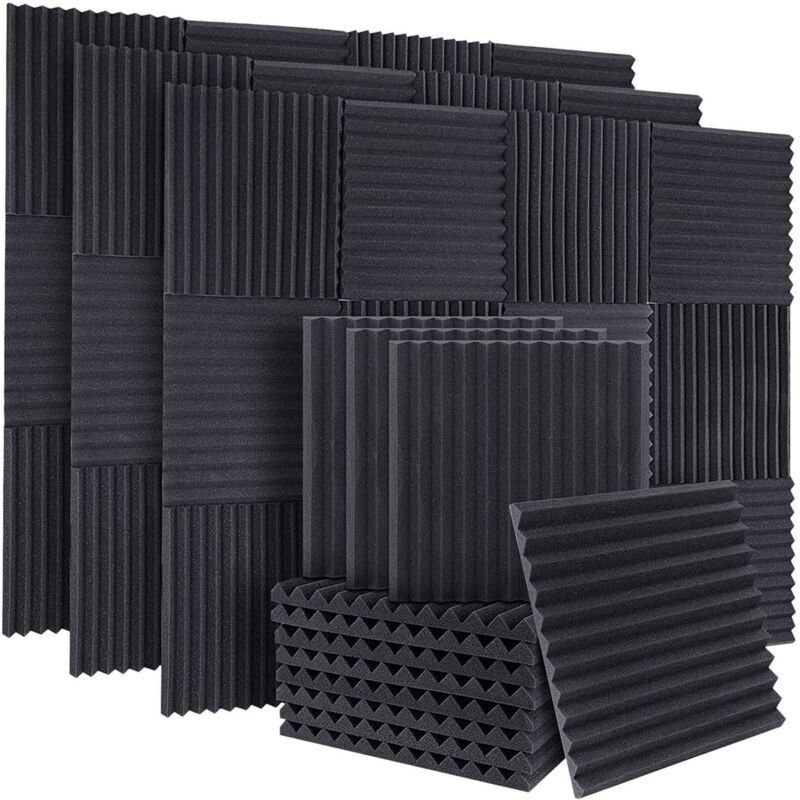 50 Stück Schalldämmende Schaumstoffplatten, Akustische Schalldämmung Für Studio-wände Und Decken, 1x12x12 Zoll