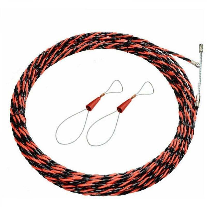 Elektriker-nadel 50m Kabelzugdraht 6mm Durchmesser Kit, Einziehbares Installations-verlängerungskabel Aus Flexiblem Spiralstahl Für Kabelzug Und Zugnadel