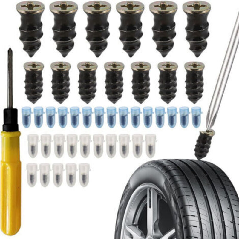 Werkzeug Für Mechaniker – 30 Gummistöpsel Zur Reifenreparatur – Inklusive Schraubendreher – Geeignet Für Autos Und Motorräder