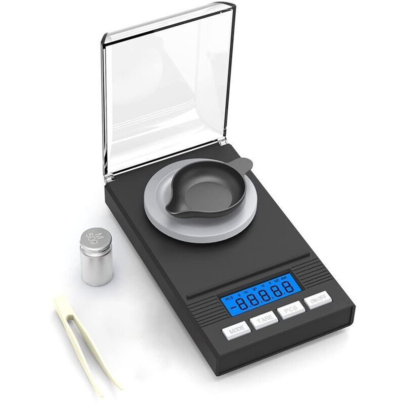 Milligramm-waage 50g/0.001g, Präzisionswaage Milligramm, Mg, Taschenwaage, Laborwaage Mit Lcd-display