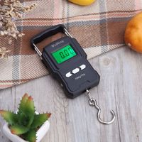 Elektronische Rückbeleuchtete Waage 75 Kg/10 G, Tragbarer Digitaler Angelhaken Mit Maßband