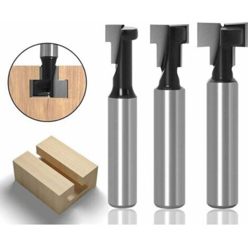 T-nut-fräser, Fräserklinge Mit Schaft, Holzfräser, T-nut-fräser, T-nut-fräswerkzeug, Tischlerwerkzeug T-slot (8mm)