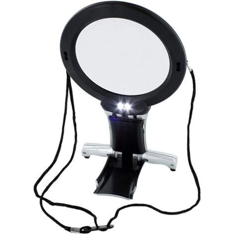 6x Vergrößerungsglas Mit Hals- Und Tischhalterung, Freihändige Led-beleuchtete Lupe Für Näharbeiten, Schmuck, Hobby, Kreuzstichreparatur, Kunst Und Handwerksobjekte