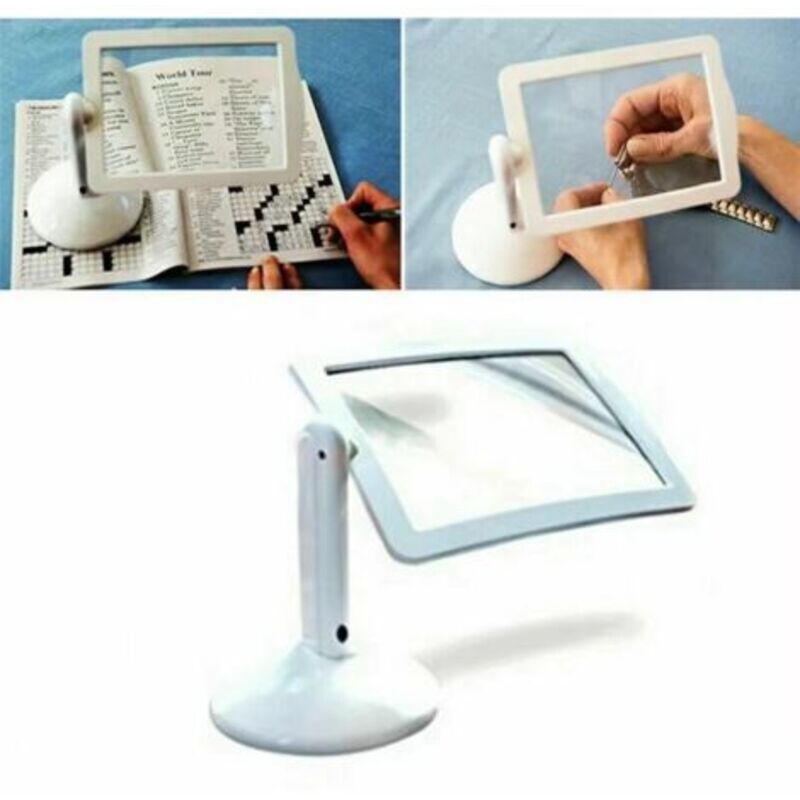Beleuchtete Standlupe Mit 5-facher Antireflex-linse – Integrierte Led-beleuchtung – Verstellbarer Kopf – Zum Lesen Und Nähen