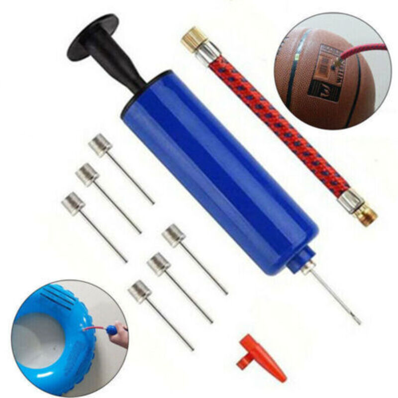 Ballpumpe, 10-teiliges Set Ballnadeln Mit Flexiblem Schlauch + Ventiladapter Für Basketball, Fußball, Volleyball, Rugbyball Und Handball
