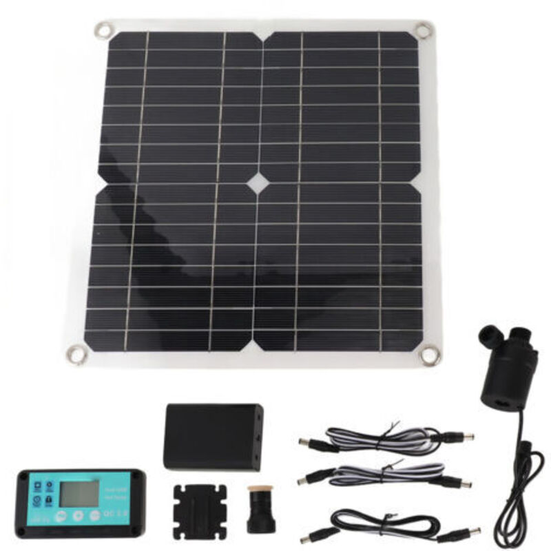 Eosnow – Solarwasserpumpe 50w – Solarpanel 22w – Durchfluss 800l/h – Förderhöhe 5m – Qc3.0 Mppt-controller - Dc12v