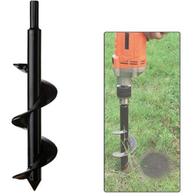Jardin Bohrmaschine, Sechskantstange Aus Edelstahl, Thermische Erdbohrer, Löcher Für Tiefes Kultivieren Graben, Praktisches Pflanzwerkzeug Zum Pflanzen Von Blumen, Bäumen Und Sträuchern (durchmesser:
