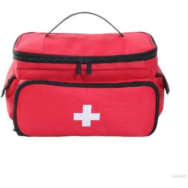 Wasserdichte Leere Erste-hilfe-tasche, Große Kapazität Reise-apothekentasche, Tragbare Medizin-tasche Mit Gurt, Medizinische Notfalltasche Für Outdoor-aktivitäten, Zuhause Und Reisen, Rot