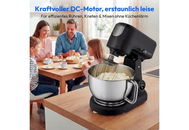 Medion® Küchenmaschine MD12600, 800 W, 4,7 l Schüssel, Mit umfangreichem Zubehör-Set, Fleischwolf-Aufsatz, Gemüsereibe