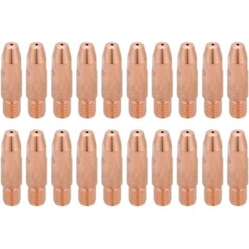 Plasma-verbrauchsmaterialien, 20 Stück Kupferkontaktdüsen M6 Für Binzel 24kd Mig/mag-schweißbrenner (1,2x28 Mm)