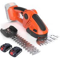 Kabelloser 2-in-1 Heckenschneider Mit Grasschere, 24v 1500mah Akku, 22 Cm Und 13 Cm Edelstahlklingen, 13000 U/min, 90° Verstellbarer Kopf, Für Rasen Und Strauchschnitt