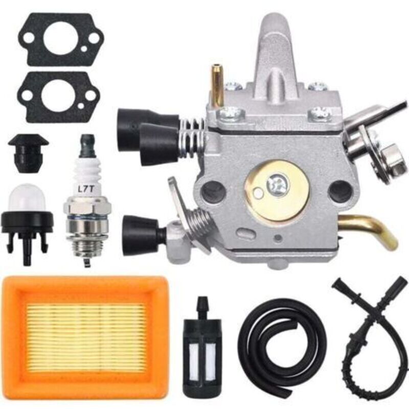 Vergaser Für Rasenmäher Fs120, Fs200, Fs250, Fs300, Fs350, Fr350. Jrisbo-zubehör Für Fs 250. Vergaser-kit Mit Luftfilter, Dichtung, Zündkerze Und Startbirne.