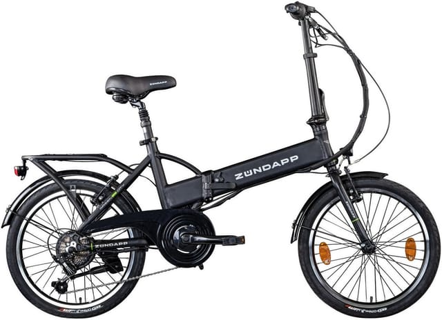 Zündapp E-Bike Faltrad Z101, 6 Gang Shimano Tourney RD-TY300 Schaltwerk, Kettenschaltung, Heckmotor, 270 Wh, Pedelec, Elektrofahrrad für Damen u. Herren