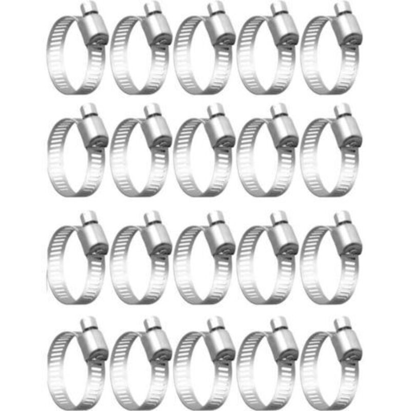 Edelstahl 304 Schlauchklemme, Verstellbar 32-50mm – 20er Pack – Korrosionsbeständig Für Rohre Und Kabel – Einfache Installation