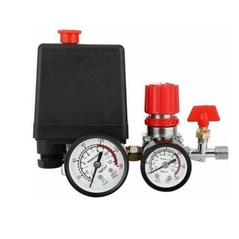 Luftkompressor Mit Druckschalter Und Manometer – Druck 0,8 Mpa – Gewinde G1/4 – Stromstärke 16a – Temperaturbereich 0-100°c