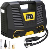 Tragbarer Luftkompressor, 150 Psi Autoreifen-aufblaspumpe, 3x2000mah Mini-reifenkompressor 12v, Reifenpumpe Mit Digitalem Lcd-display Und Led-licht, Elektrischer Kompressor Für Auto, Fahrrad Und Motor