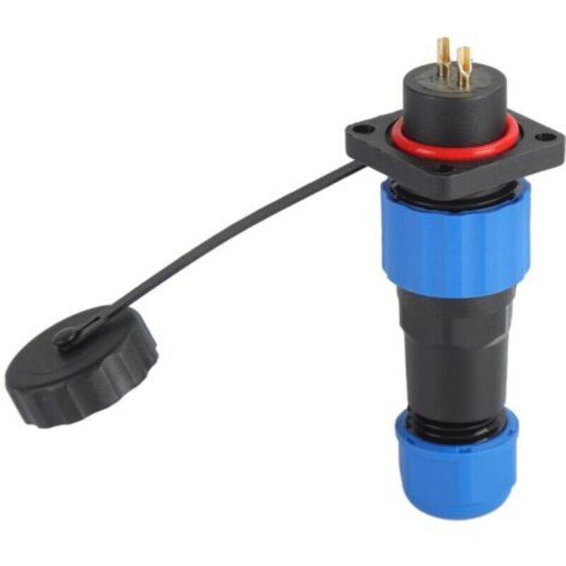 Quadratischer Luftfahrt-stromversorgungsstecker, Wasserdichte Kunststoff-steckverbinder, Industrieller Steckverbinder Für Stromversorgungssignale Von Industriegeräten Sp16 (2-polig)