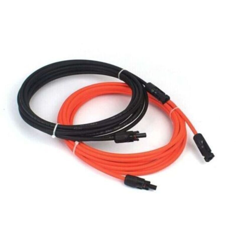 Solarpanel-stecker Und -anschluss, 2x Pv-verlängerungskabel, Pv1-f 6,0 Mm², 1m/kabel, Mc4-steckverbinder Ip67, 14awg (schwarz + Rot) Für Photovoltaische Solarpaneele, E