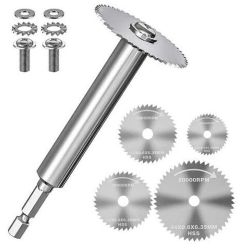 Rohrschneider-set Für 12-mm-pvc-hexagonalrohre (innendurchmesser) (enthält Sägeblätter In Den Größen: 22 Mm, 23 Mm, 32 Mm, 35 Mm Und 44 Mm), Silber