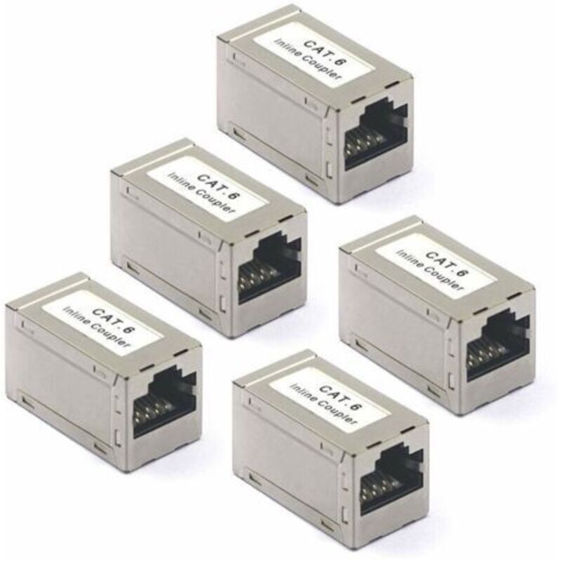 Rj45 Ethernet Cat6 Kuppler, Adapter Buchse Auf Buchse, Geschirmter Kabelverbinder, 5er-pack Von Debuns