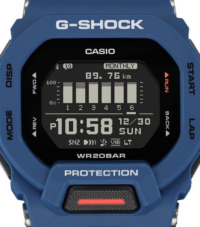 CASIO G-SHOCK GBD-200-1ER Smartwatch, Armbanduhr, Herrenuhr, Bluetooth, Schrittzähler, Stoppfunktion