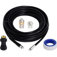 Reinigungsset Für Abflussrohre Mit Hochdruckreiniger-adapter, Flexibler Rohrreiniger, Rotierende Düse Für Kärcher-hochdruckreiniger, 15 M