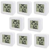 Mini-lcd-thermometer, Digitales Innenthermometer Und Hygrometer, Temperatur- Und Feuchtigkeitsmesser - 454515mm - 8 Stück