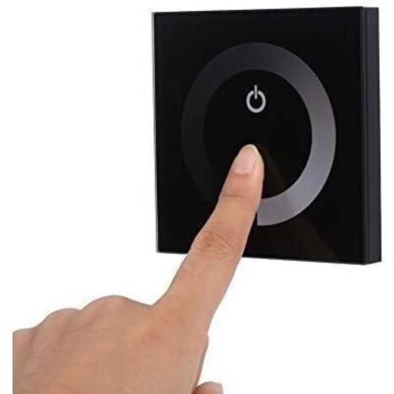 Led-dc 12-24v Touch-wandsteuerpaneel Mit Dimmer-schalter Zur Helligkeitsregelung Für Lichter (farbe: Schwarz)