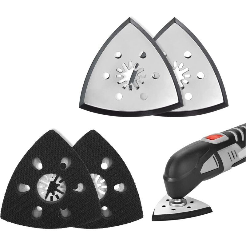 4er-set Dreieckige Schleifpads, 93 Mm – Kompatibel Mit Multitools – Zum Schleifen Von Metall, Holz Und Kunststoff