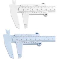 Schieblehre Aus Kunststoff Mit Nonius, Ulisem 6 Zoll 150 Mm, Doppelte Skala, Messwerkzeug Für Holzarbeiten, Studenten, Schmuckmessung Usw. (weiß Und Blau)