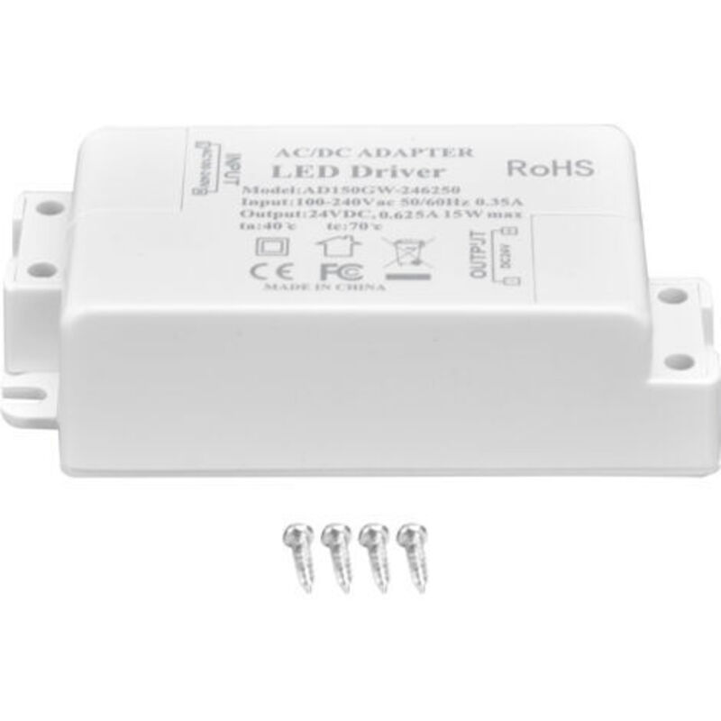 Led-treiber Dc24v 0,625a 15w, Diy-lampe, Niederspannungs-led-treibertransformator Ac 100-240v