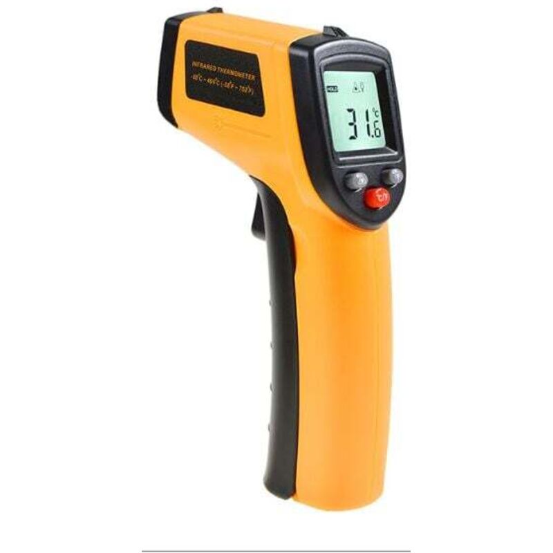 Infrarot-thermometerpistole (-50 °c Bis 400 °c), Berührungslose Laser-temperaturpistole Mit Lcd-bildschirm Für Kochen/grillen/pizzaofen/sencha/kühlschrank/auto