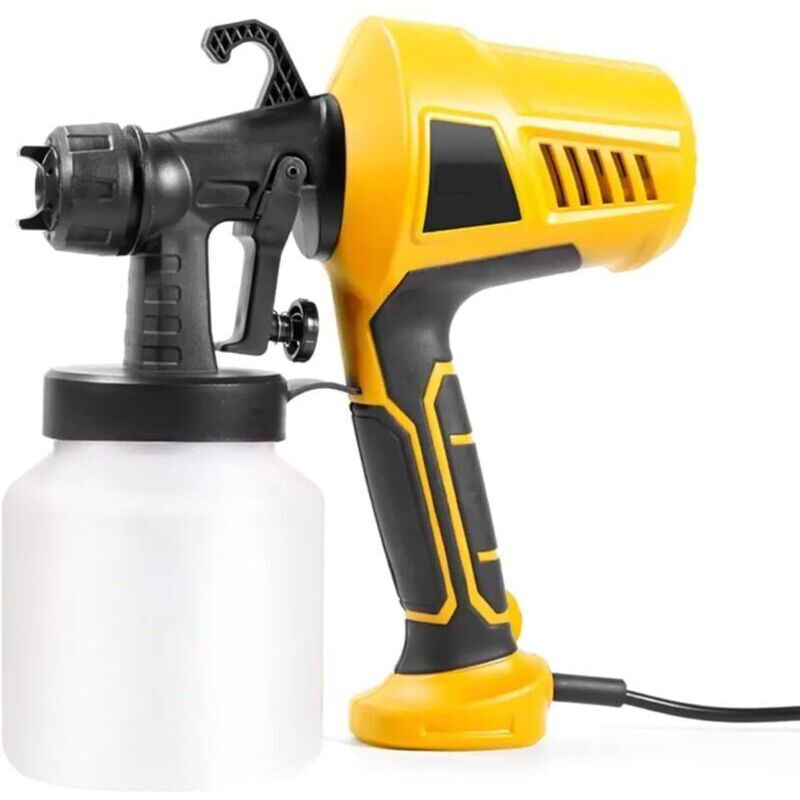 Hvlp Farbspritzpistole 500w, Elektrischer Sprühgerät 800ml, Durchfluss 1000ml/min, 3 Modi, Für Innen- Und Außenbereich Des Hauses, Schränke, Zäune, Decken