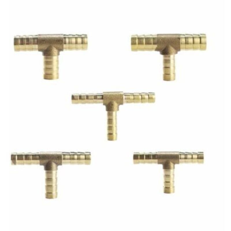 (8mm) 5 Stück Messing-kraftstoffschlauchverbinder, T-stück Für Druckluft- Und Gasschläuche