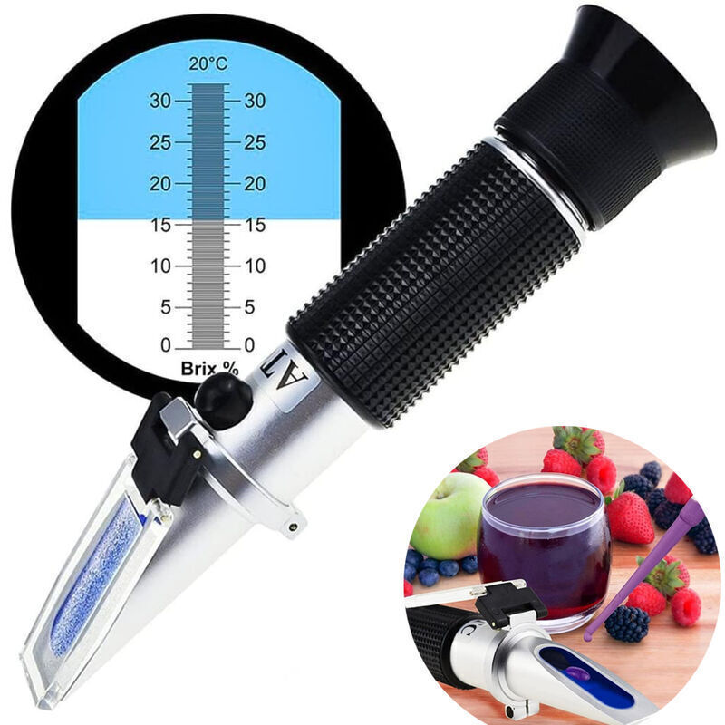 Zuckergrad-refraktometer, 0-32 Brix Refraktometer Für Wein Zur Messung Des Zuckergehalts Mit Atc