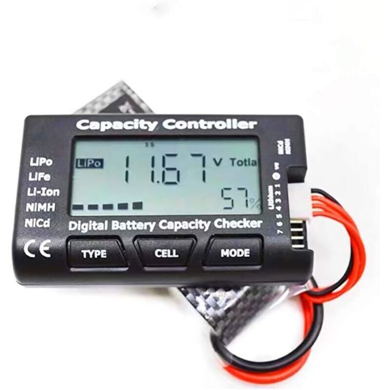 Digitaler Batteriekapazitätstester – Spannungsprüfer Für Lipo, Nimh, Li-ion – Lcd-bildschirm – Restkapazität Und Zellspannungen
