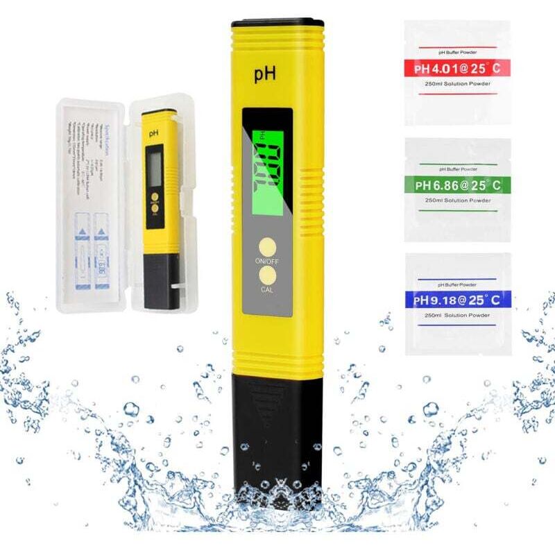 Tragbarer Professioneller Ph-tester – Messbereich 0-14 Ph – Genauigkeit ±0,01 Ph – Lcd-hintergrundbeleuchtung Für Aquarien Und Schwimmbäder
