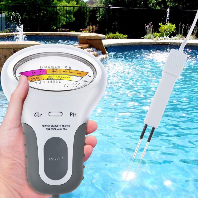 Elektronischer Pool-wassertester Für Ph-wert Und Chlorgehalt, 13 Cm Kabel