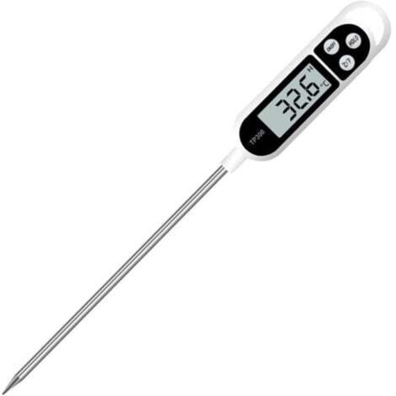 Digitales Küchenthermometer – Messbereich Von -50 Bis 300 °c – Genauigkeit ± 0,1 °c – Langer Edelstahl-fühler Für Grill/barbecue