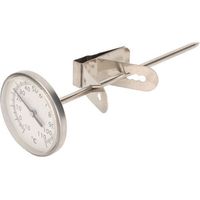 Ofenthermometer Mit Sonde, Lebensmittelthermometer Aus Edelstahl Mit Großem Zifferblatt Und Abnehmbarer Klammer