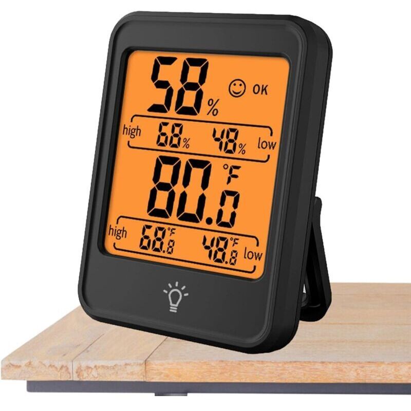 Generisches Lufttemperatur-thermometer, Thermometer Und Hygrometer Für Zimmer, Temperatur- Und Feuchtigkeitsmonitor Für Babyzimmer, Wohnzimmer, Keller, Gewächshaus, Büro, Zigarrenkeller