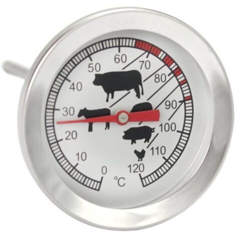 Edelstahl-bratenthermometer - Analoges Fleischthermometer Bis 120 °c - Thermometer Für Grillen - Fleischspieß