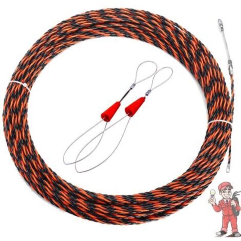 Starrer Elektriker-durchzug, Elektriker-durchzug, 50 M, 5 Mm Durchmesser Elektrisches Zugseil, Einziehbarer Kabeldurchzug Für Elektrische Kabel Und Verlängerungen