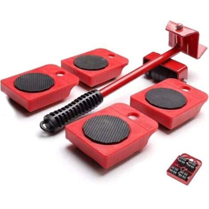 Robuster 5-in-1-möbeltransporter Ulisem, Möbelheber, Für Den Transport Von Schweren Möbeln/kühlschränken/klavieren Usw. Maximale Traglast: 150 Kg (rot)