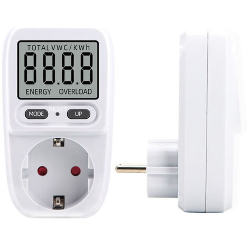 Strommessgerät 230 V/16 A, Steckdosen-stromzähler, Energieverbrauchsmesser Mit Lcd-display, Maximale Leistung 3680 W (1 Stück)