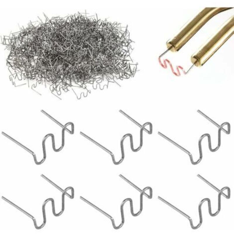 Weitere 500 Stück Heißklammern Aus Metall, 0,8 Mm, Schweißklammern Für Kunststoff, Schweißstäbe, Heißklammern Aus Wolframstahl, Kunststoff-reparaturklammern Für Karosserieschweißarbeiten – Weitere